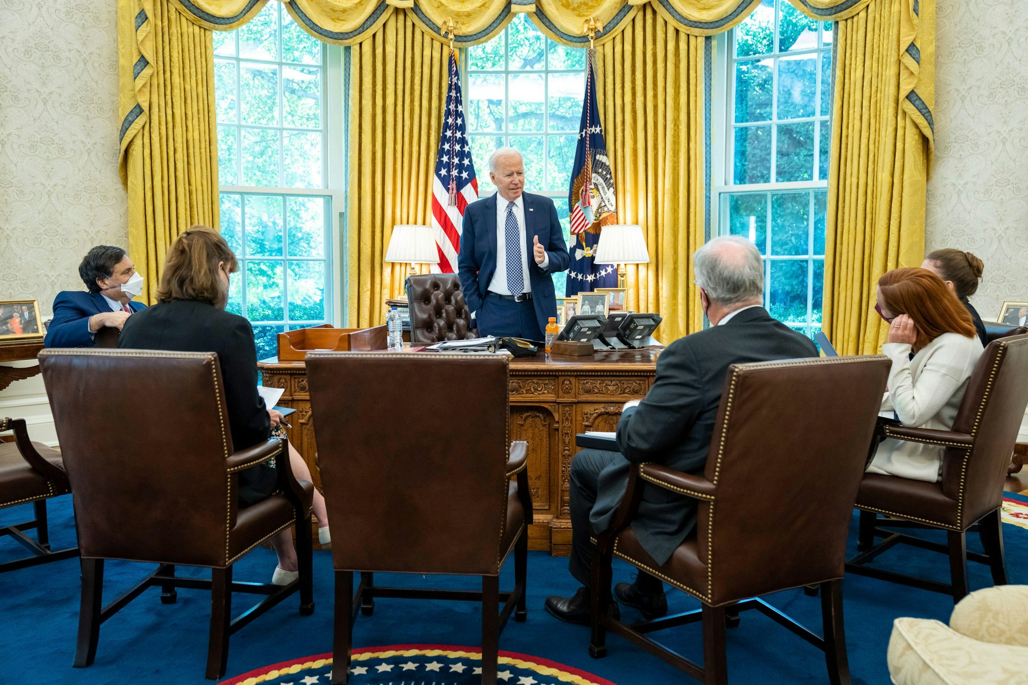 President Joseph Biden meets with senior staff, August 24, 2021