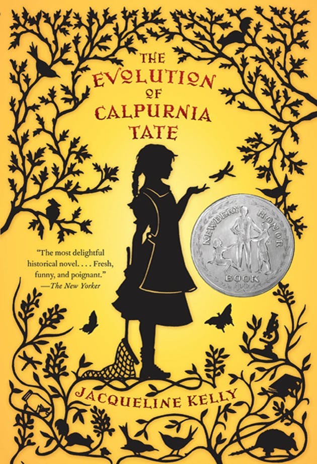 the book cover to the evolution of calpurnia tate