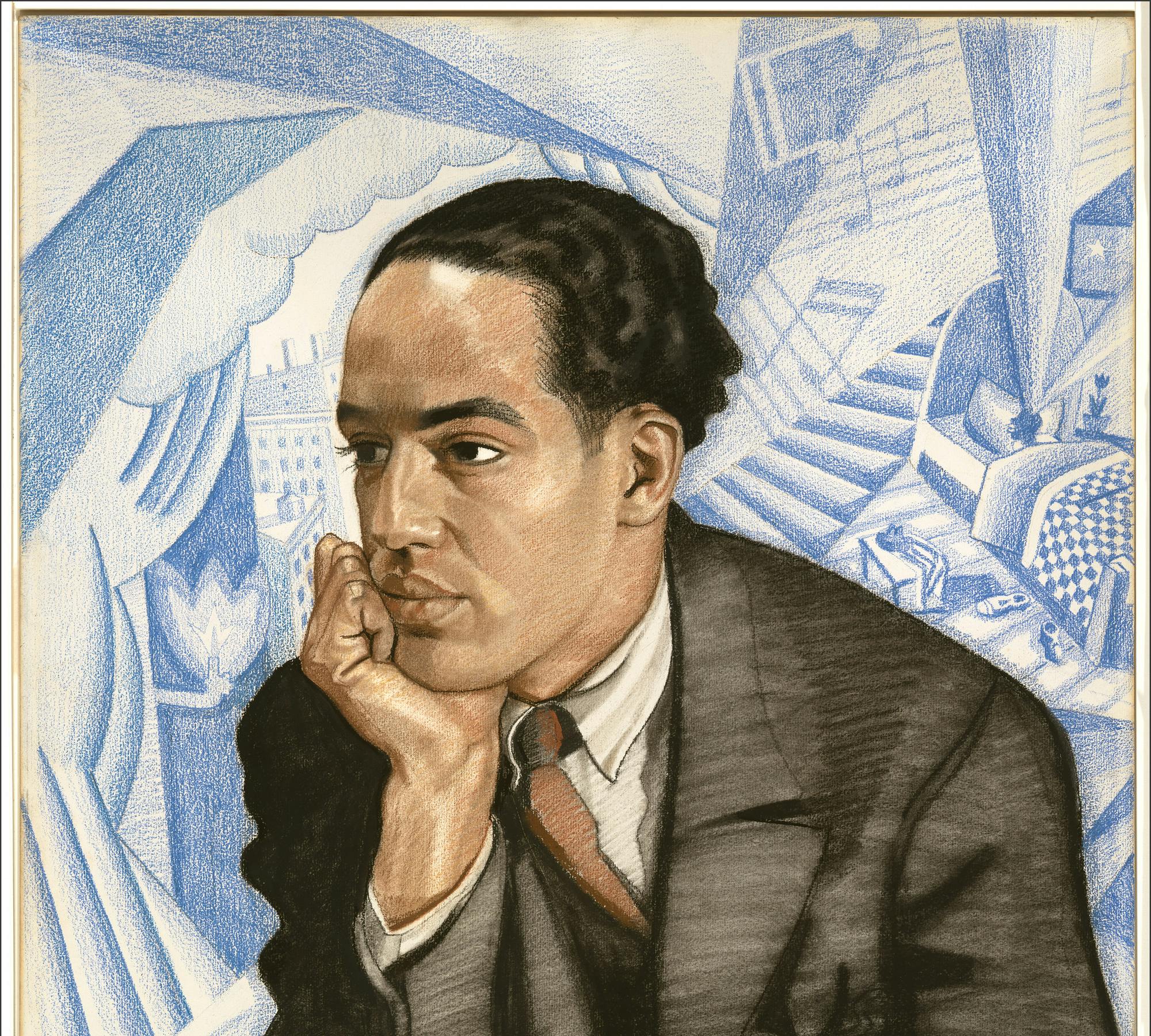 Winold Reiss, 1886–1953
Langston Hughes, ca. 1925
Pastel on illustration board
National Portrait Gallery, Smithsonian Institution; gift of W. Tjark Reiss, in memory of his father, Winold Reiss