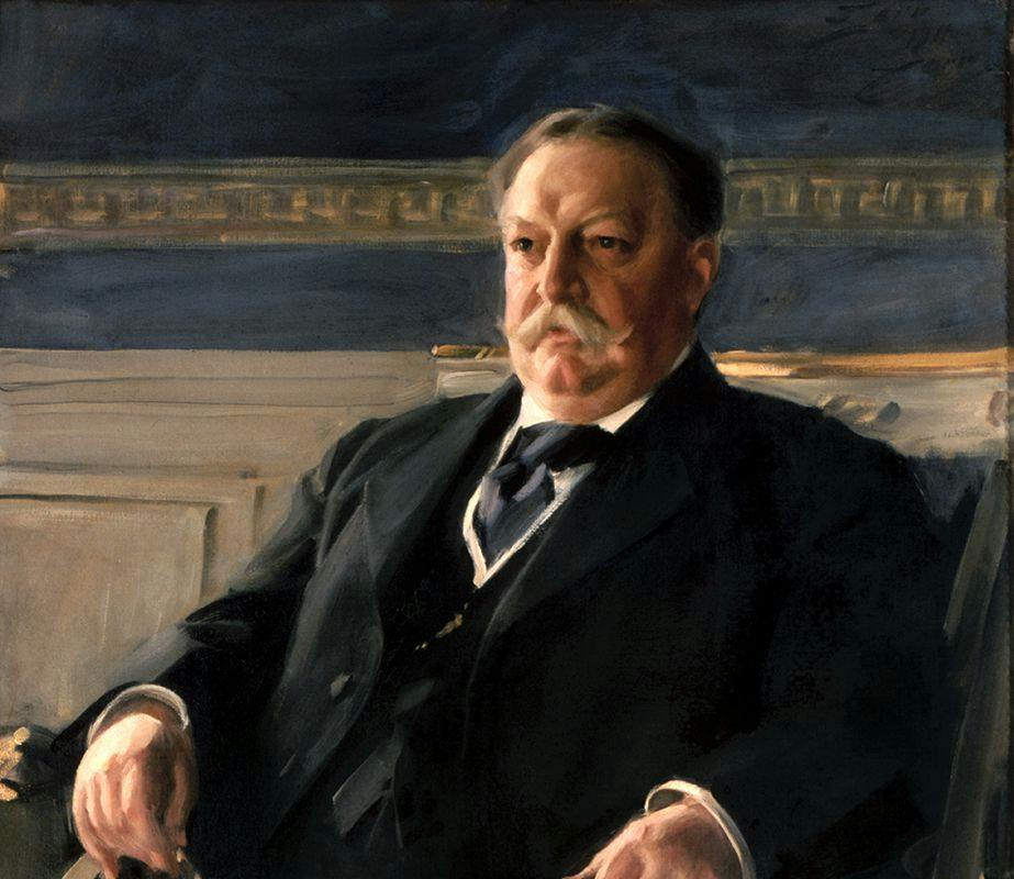a portrait of president William Howard Taft, seated