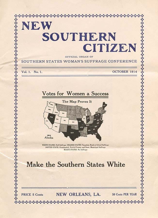 Cover of New Southern Citizen, October 1914, Madeline Breckinridge Papers, Library of Congress Manuscript Division (via Wikimedia Commons).