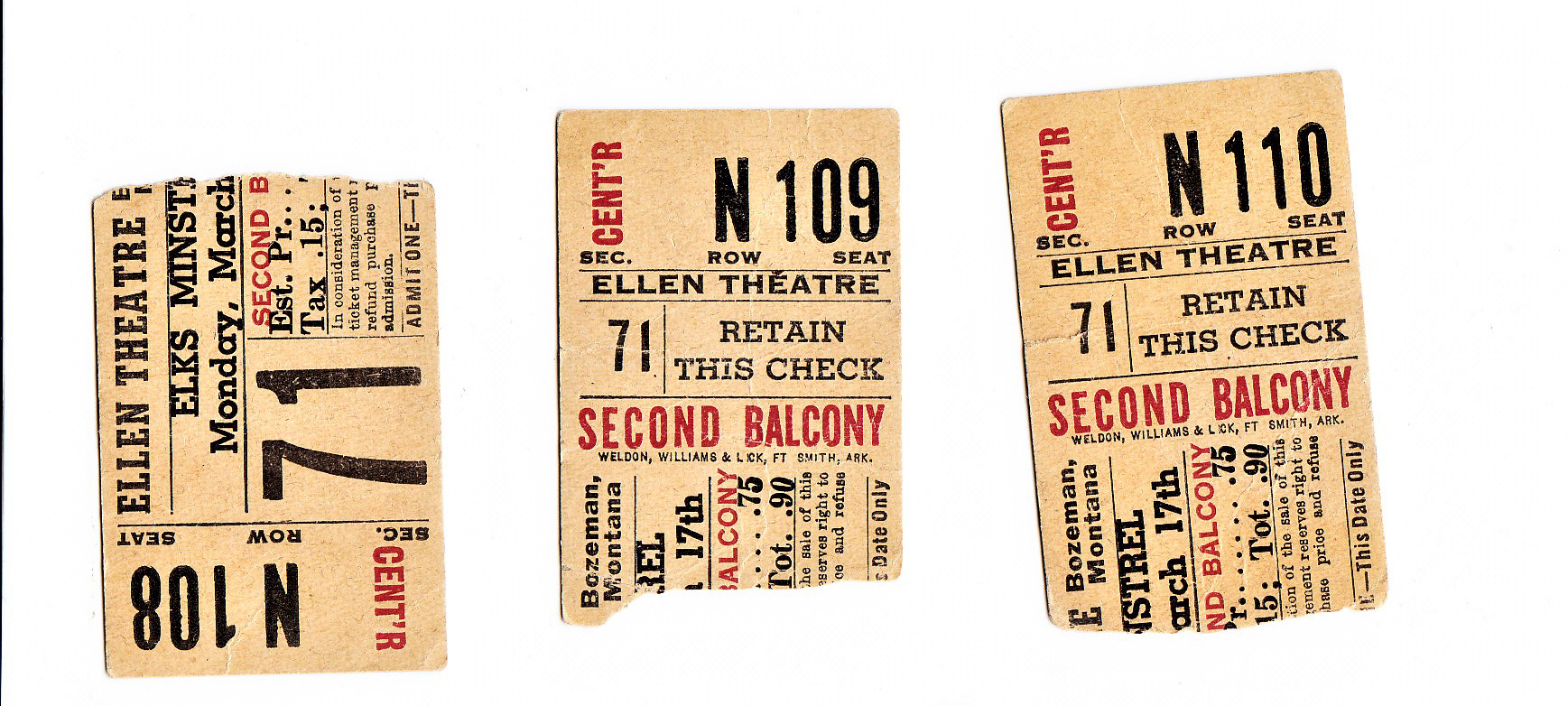Minstrel Show Tickets. Credit: The Rhae Lynn Barnes Family Blackface History Collection