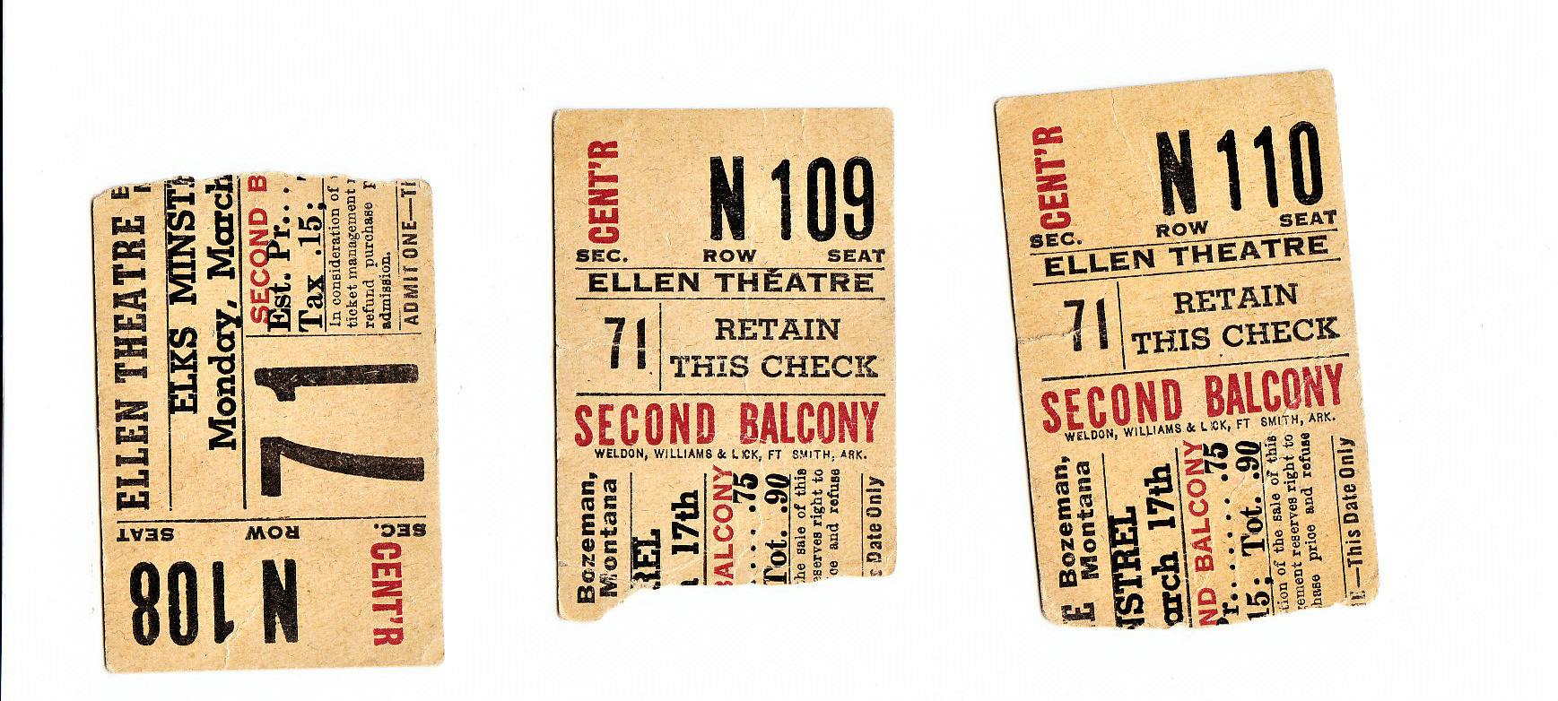 Minstrel Show Tickets. Credit: The Rhae Lynn Barnes Family Blackface History Collection