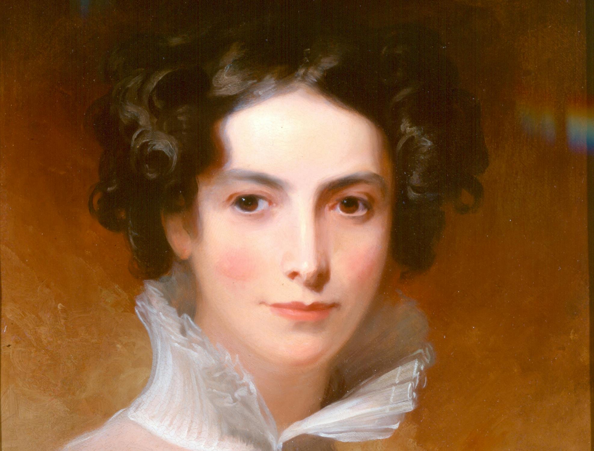 An oil portrait by thomas sully of Rebecca Gratz a woman featured in the first jewish americans exhibition