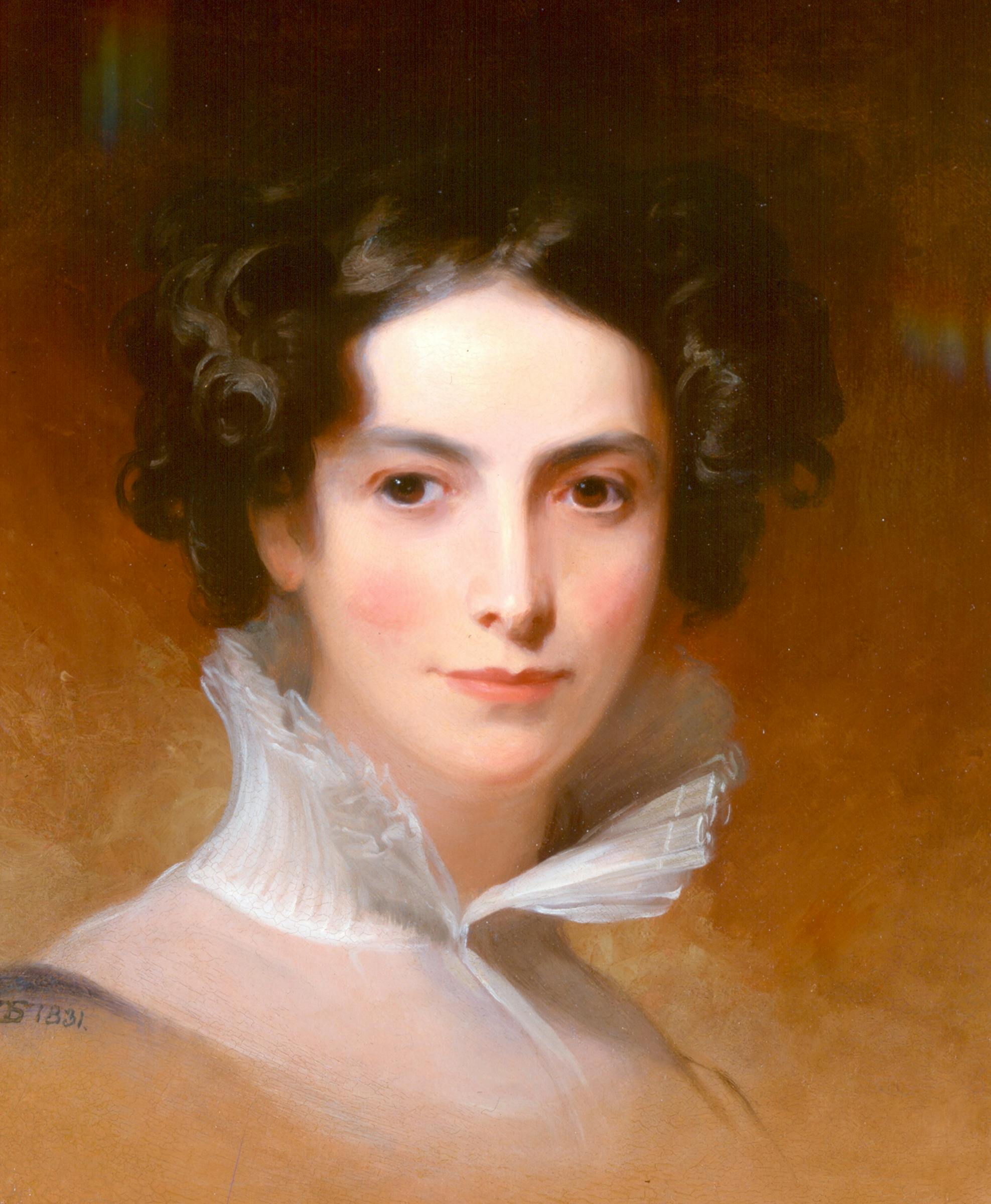 An oil portrait by thomas sully of Rebecca Gratz a woman featured in the first jewish americans exhibition