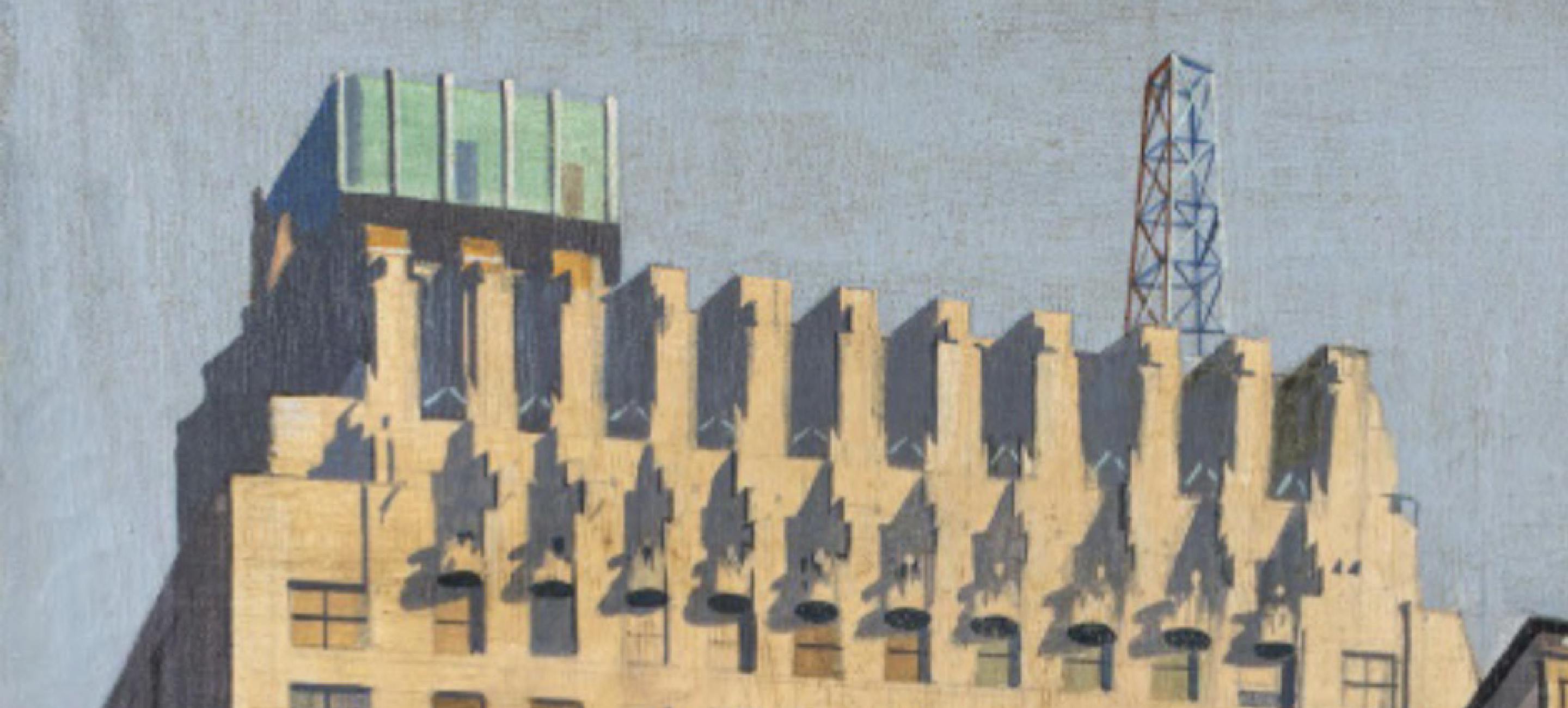Charles R. Sheeler (1883-1965), Chanin Building, detail, 1948. Collection of Elie and Sarah Hirschfeld, Scenes of New York City.