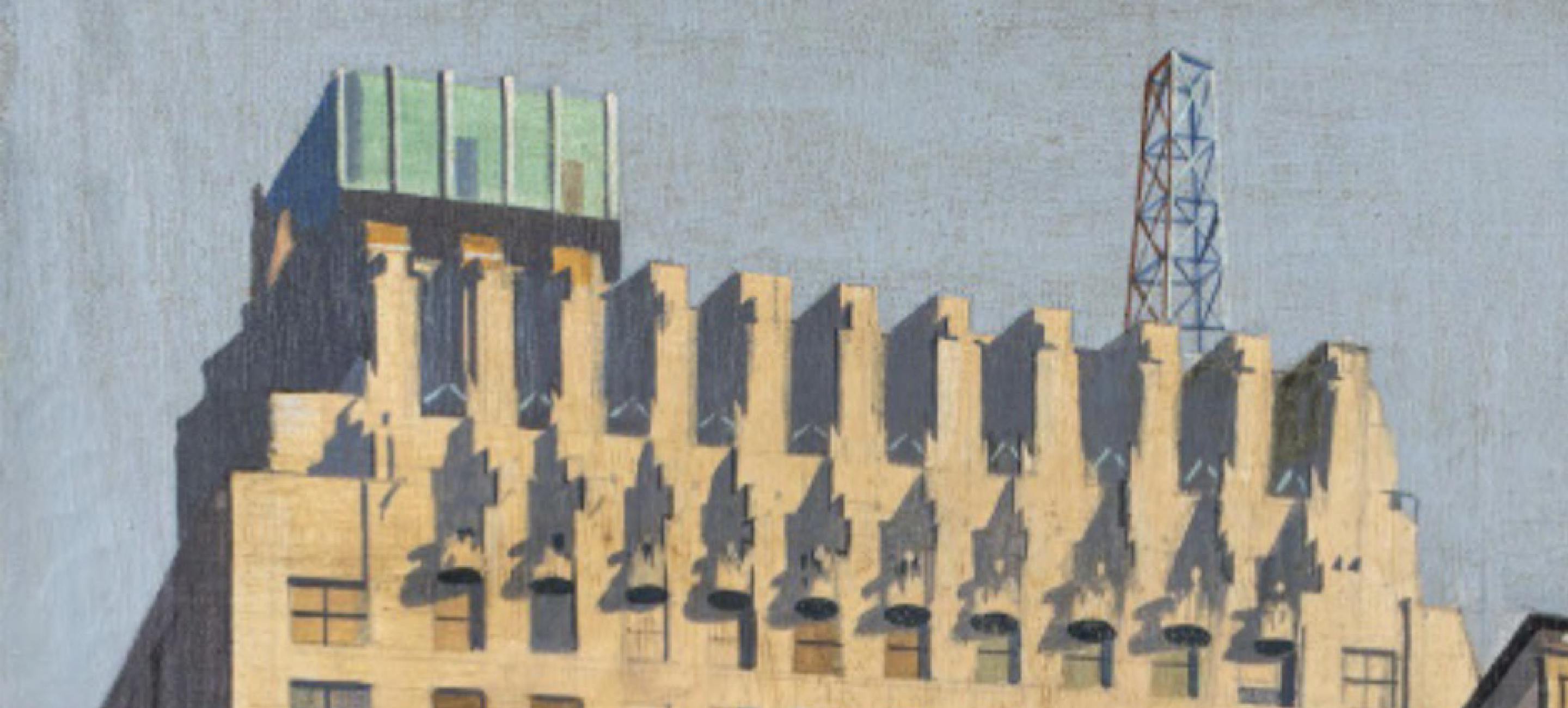 Charles R. Sheeler (1883-1965), Chanin Building, detail, 1948. Collection of Elie and Sarah Hirschfeld, Scenes of New York City.
