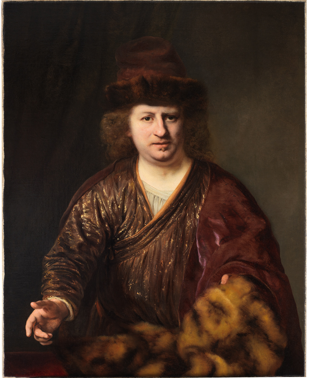 Ferdinand Bol (1616-1680), Man with a Fur-Trimmed Hat, ca. 1646-48. Oil on canvas. Image courtesy of the Leiden Collection, New York