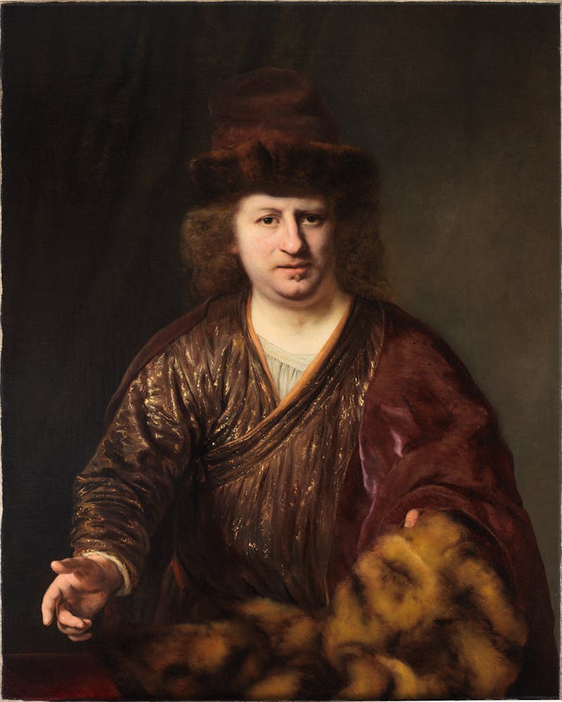 Ferdinand Bol (1616-1680), Man with a Fur-Trimmed Hat, ca. 1646-48. Oil on canvas. Image courtesy of the Leiden Collection, New York