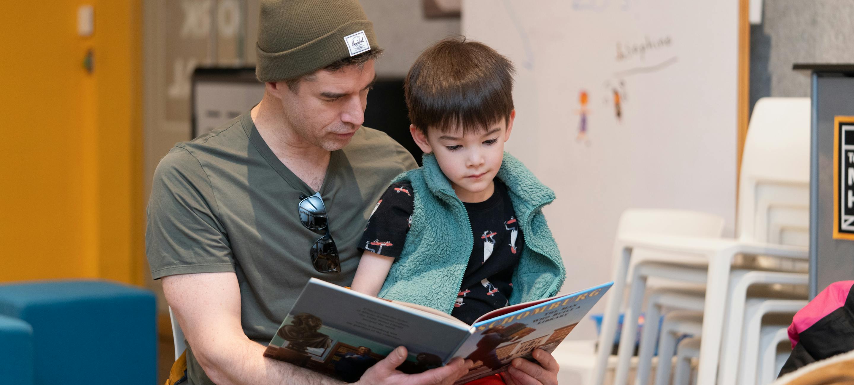 boy and father on Asian American Pacific Islander Family Day
