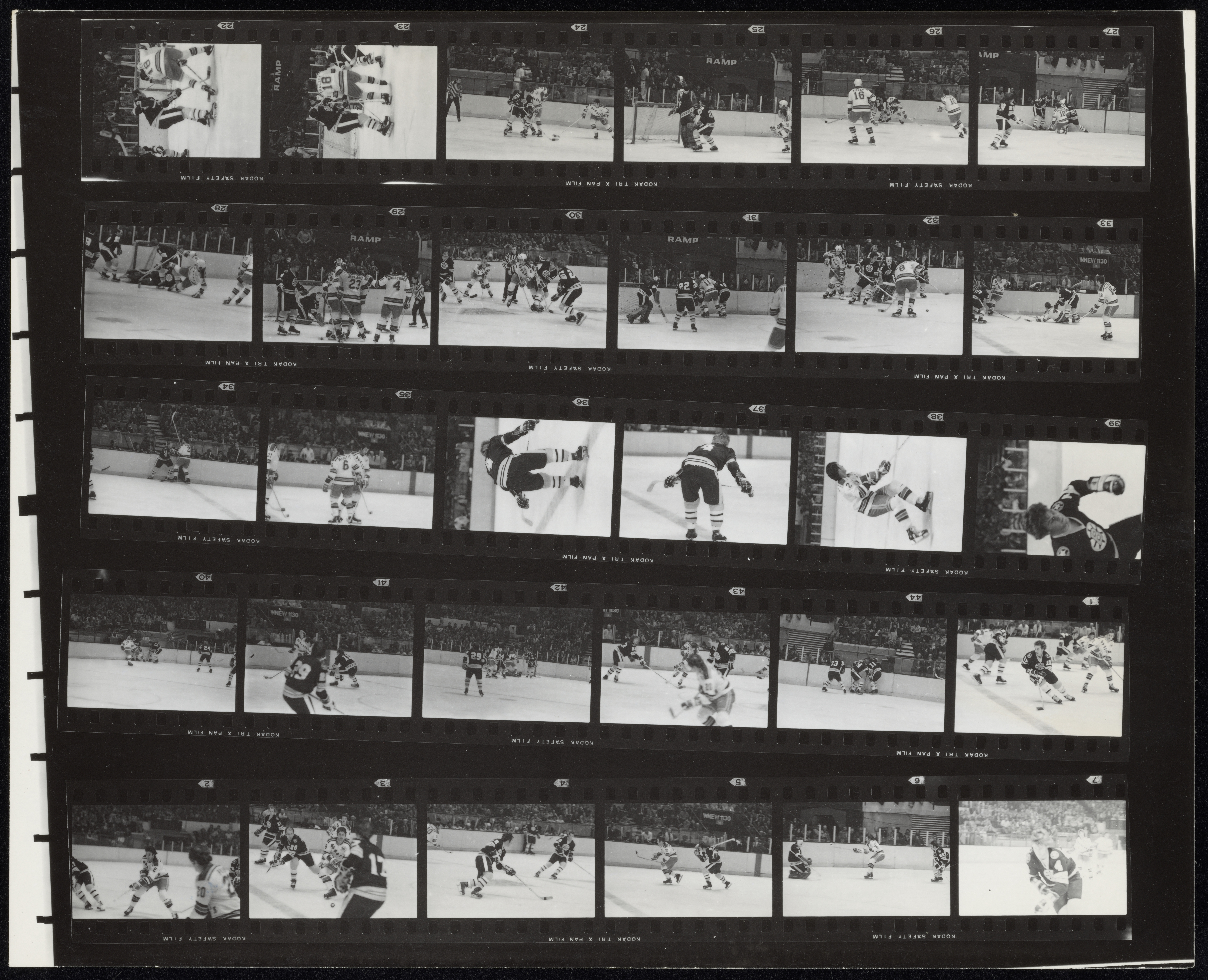 film reel of hockey at MSG