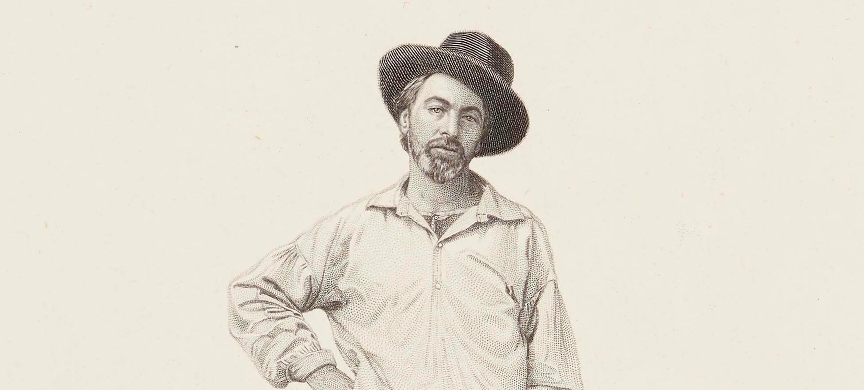 Walt Whitman, an engraving by Samuel Hollyer in the first edition of Leaves of Grass