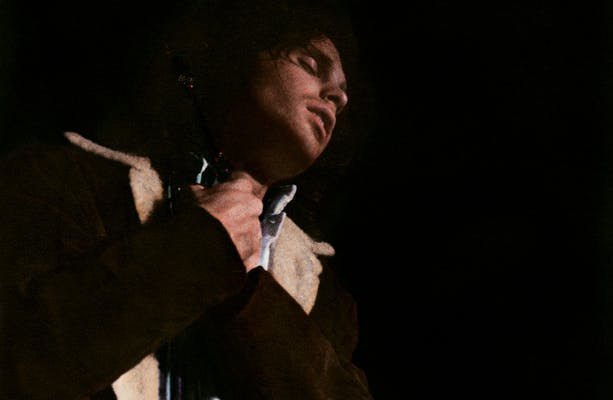 Baron Wolman. Jim Morrison at Winterland Auditorium, San Francisco, 1967. Gelatin silver print. Iconic Images/Baron Wolman