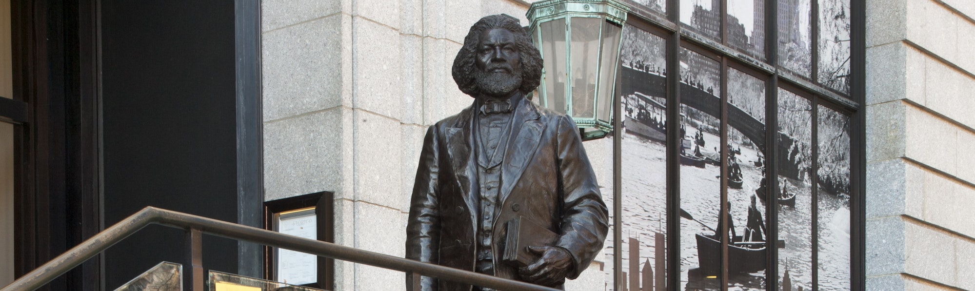 frederick douglass outside the 77th st entrance