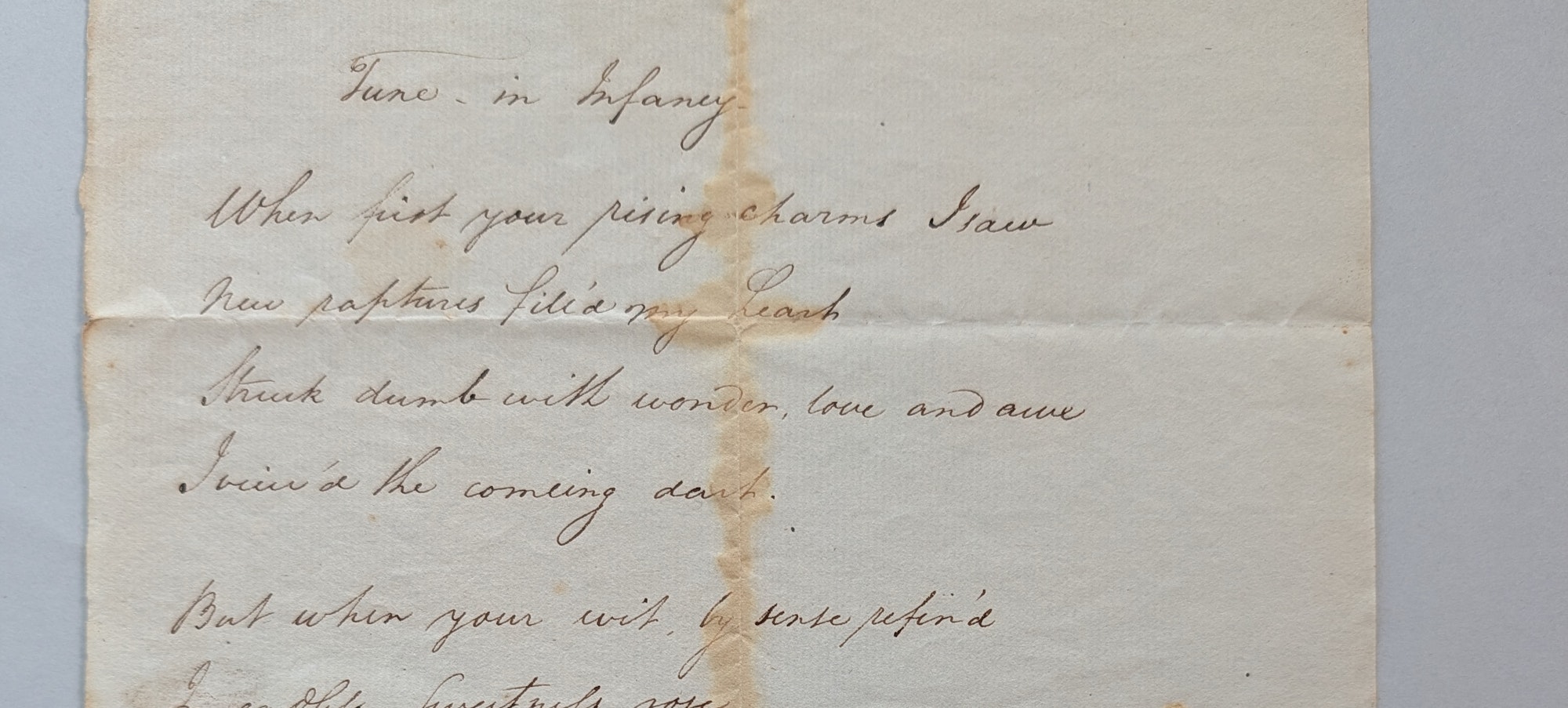 Manuscript draft of a poem, Aquila Giles (1757–1822), Poem for Elizabeth Shipton, 1778–80. Giles Family
Papers, MS248. Patricia D. Klingenstein Library, The New York Historical.