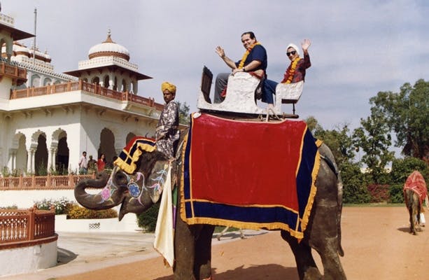 Justice Antonin Scalia and RBG riding an elephant, 1994. Collection of the Supreme Court of the United States.