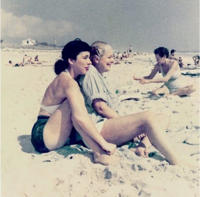 Patricia Fitzgerald & Kay Guinness, Cherry Grove Beach, September 1952, Cherry Grove Archives Collection, Gift of Gay Nathan & Julie Paradise